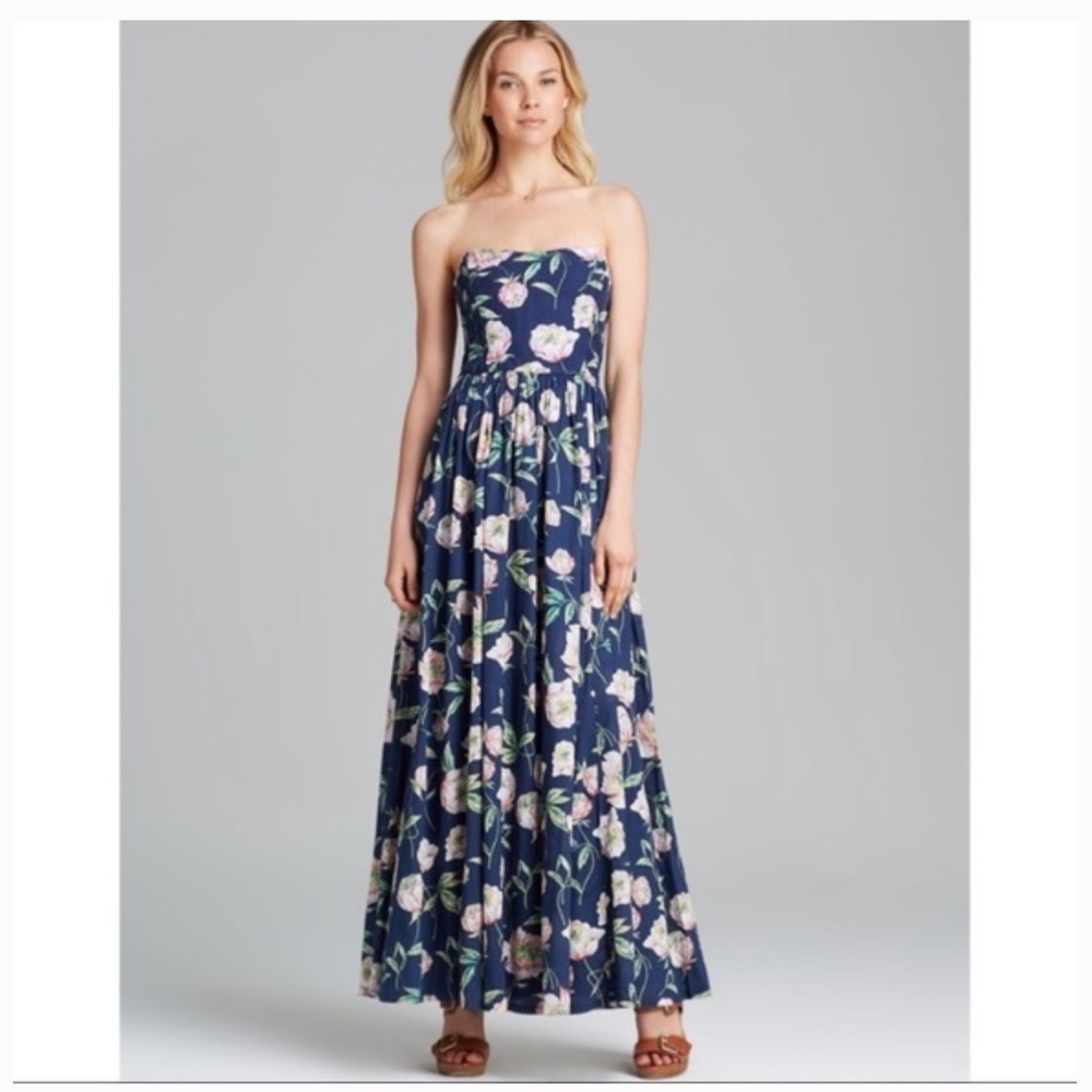 French Connection Strapless Floral Maxi dress